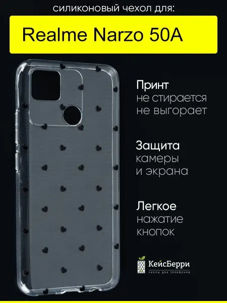 Realme Чехол для Narzo 50A, серия Clear