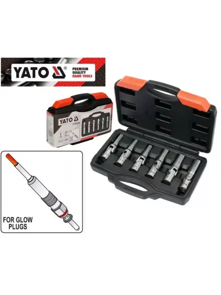 Yato Головки свечные с шарниром 3 8" 8, 9, 10, 12, 14, 16мм