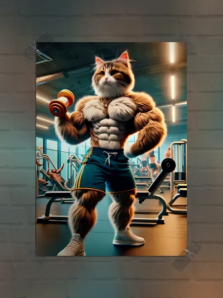 Frykt Постер А3 Кот качок