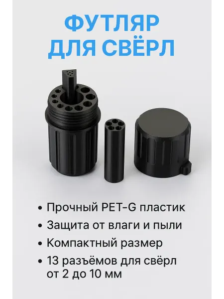 Футляр, бокс (органайзер) для хранения и переноски сверл
