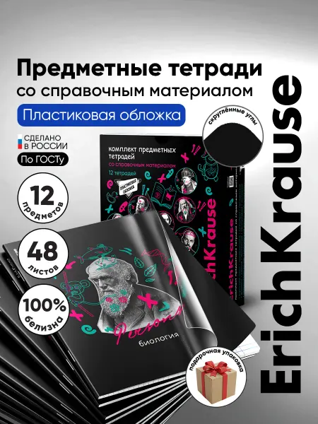 ErichKrause Тетради предметные набор 48 л 12 шт