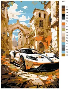 Картина по номерам S523 "Спортивные машины. Bugatti" 50x70 см