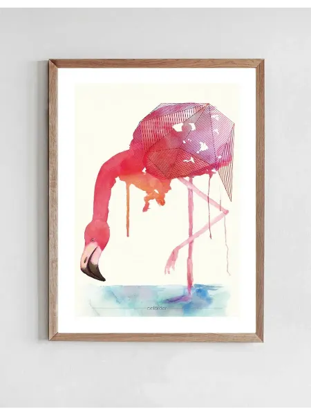 Onllyart Постер Наблюдение за птицами Фламинго 50x70