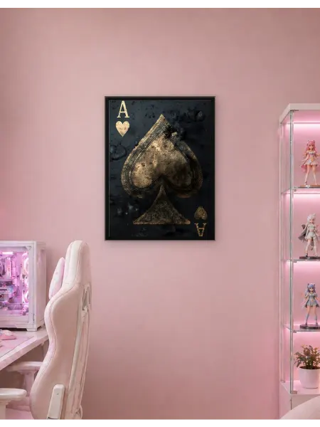Postersbase Настенный плакат Карта Туз Пик в руке 50x70