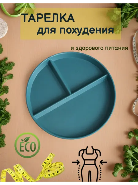 Гарвардская тарелка с секциями Тарелка секционная для похудения ПП, из пищевого пластика