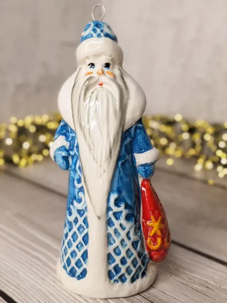 Елочные игрушки из детства Новогодняя елочная игрушка из фарфора 14см