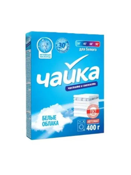 Чайка (бытовая химия) Стиральный порошок Белые облака автомат, 400 г