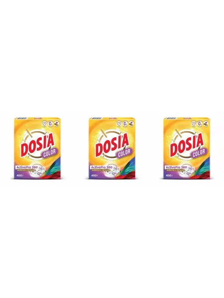 DOSIA Стиральный порошок Автомат Color 400г, 3 шт