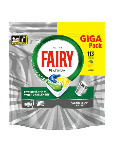 Fairy Капсулы для посудомоечной машины Platinum All in One, 113 шт
