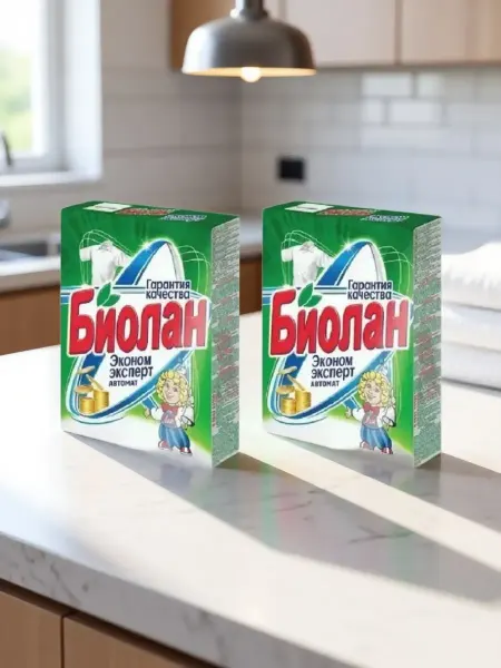 БИОЛАН Стиральный порошок,эконом эксперт, автомат350г. 2шт