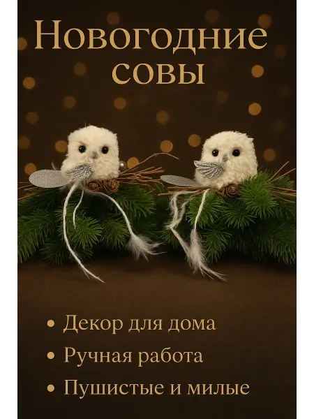 Q Новогодние совы украшение