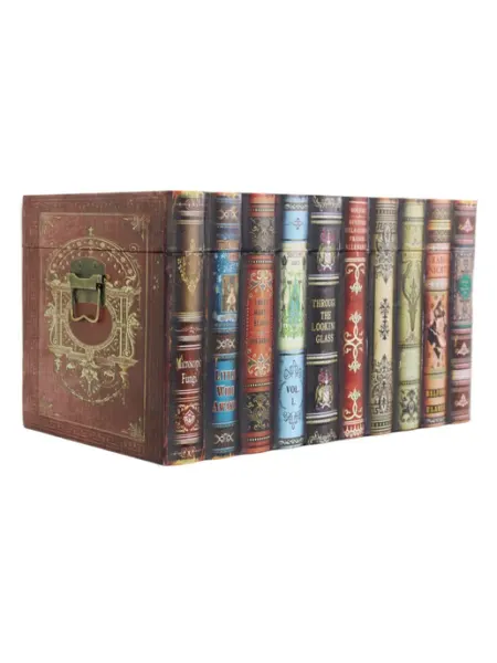GRAND FOREST Декоративный сундук с вертикальными книгами 52х32х30 см