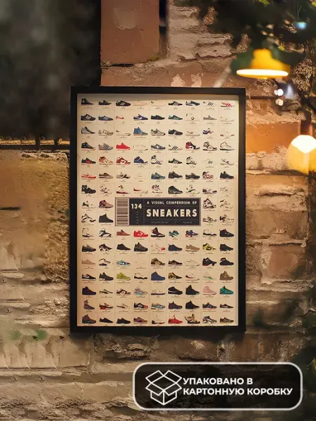LAWE POSTERS Постер из крафт-бумаги Visual Compendium of Sneakers 52х36см
