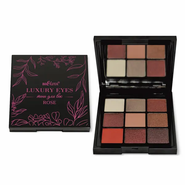 BIELITA Тени для век ROSE 9 тонов Luxury Eyes