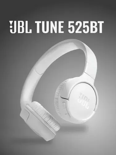 JBL Наушники беспроводные с микрофоном JBL Tune 525BT, Bluetooth, USB Type-C, белый