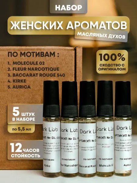 Dark Lab Духи женские стойкие масляные набор