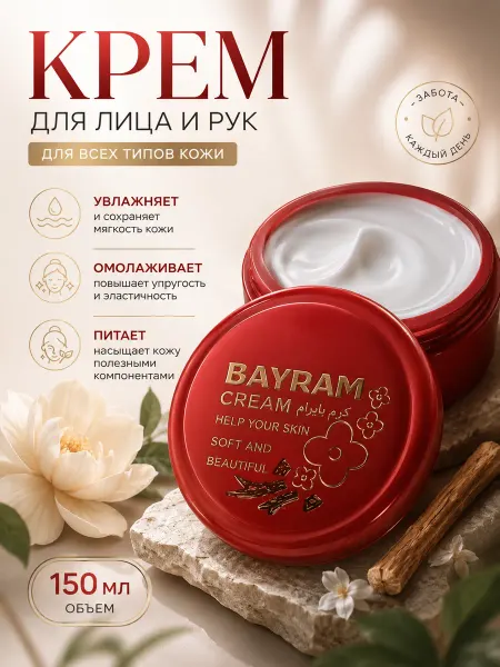 BAYRAM Крем для рук и лица Байрам увлажняющий
