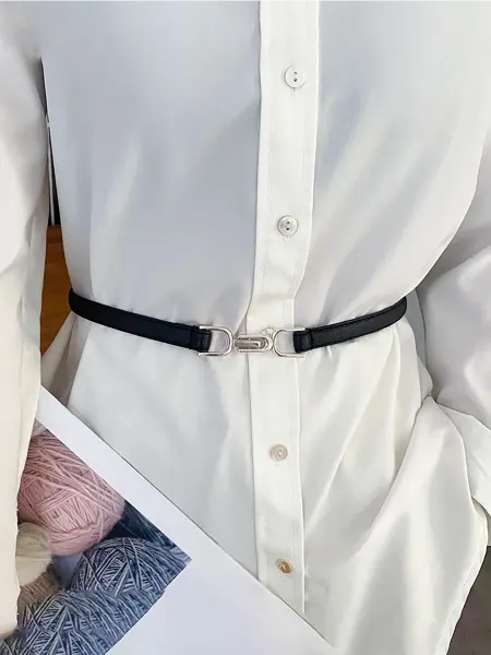 Belt Rose Ремень тонкий для платья и брюк в подарок