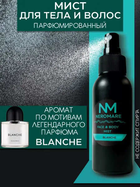 NEROMARE Спрей мист для тела парфюмированный Blanche