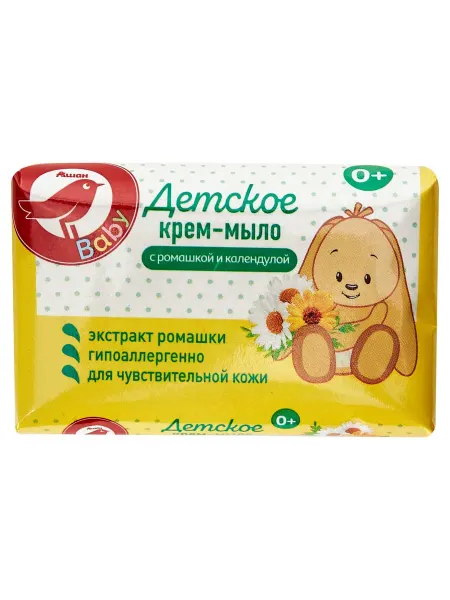 Крем-мыло детское АШАН Красная птица с ромашкой и