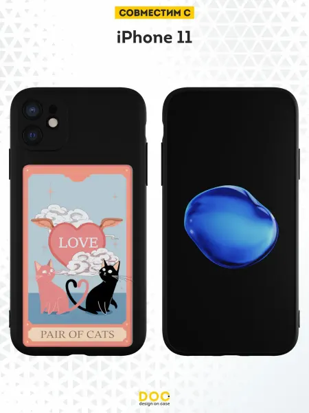 DesignOnCase Чехол на iPhone 11 с принтом котики