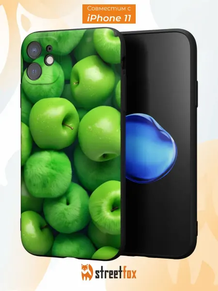 Street Fox Чехол на iPhone 11 с принтом яблоки