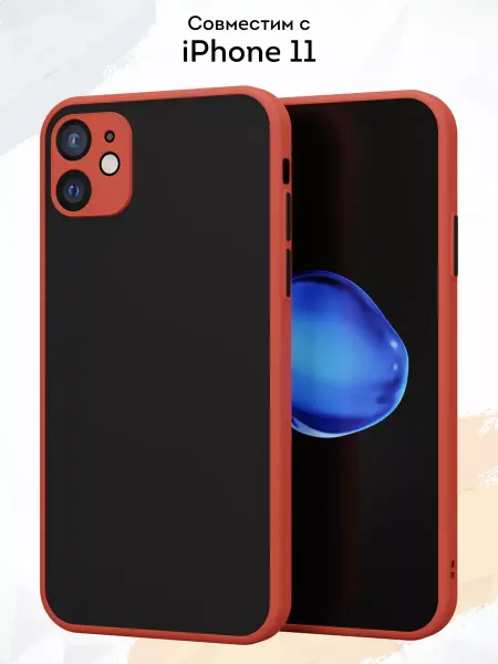 Мобилиус Чехол-бампер на iPhone 11 прозрачный однотонный