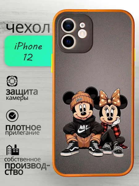 BlackNik Чехол на iPhone 12 Микки маус