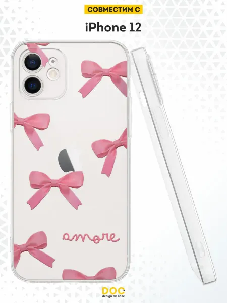 DesignOnCase Чехол на iPhone 12 с принтом бантики