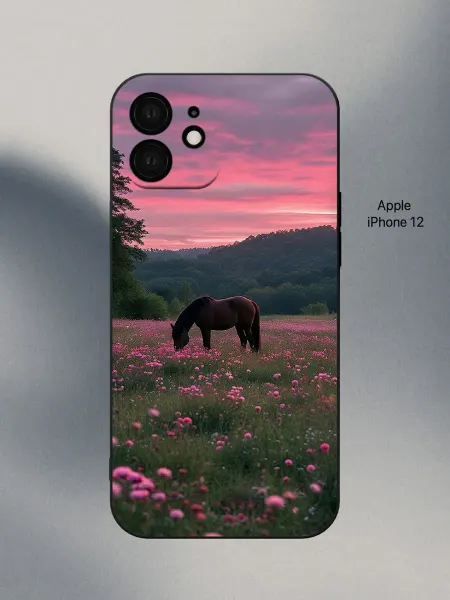 PANCASE Чехол на iPhone 12 с лошадью