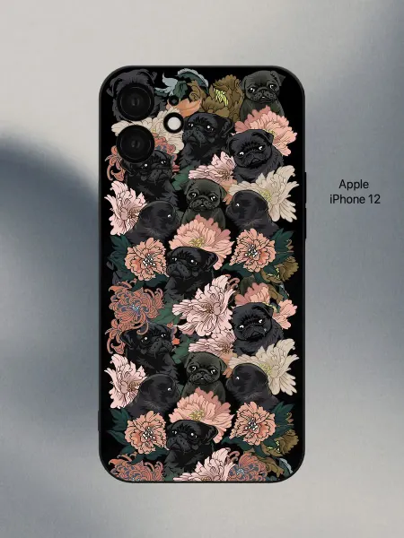 PANCASE Чехол на iPhone 12 мопс