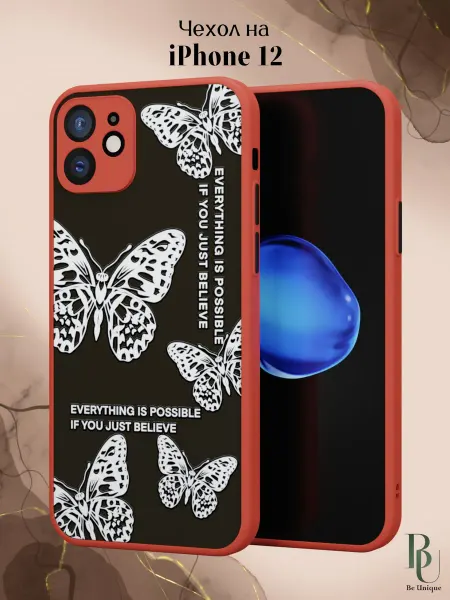 Be Unique Чехол бампер на iPhone 12 Бабочки