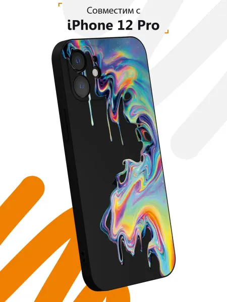 Мобилиус Чехол на iPhone 12 с принтом Краски