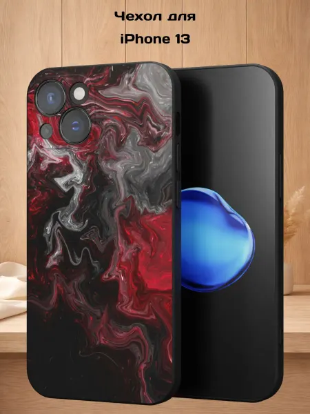 Case Style Чехол на iPhone 13 с принтом Мрамор