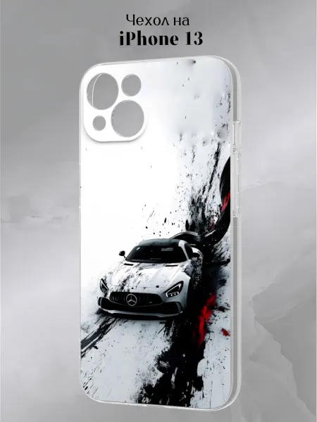 Slow Hold Чехол на iPhone 13 с принтом Mercedes