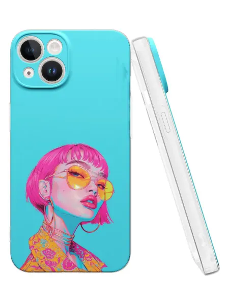 QuestCase Чехол на Apple iPhone 14 с принтом Девушка