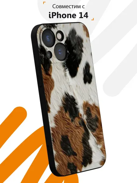 Мобилиус Чехол на iPhone 14 с принтом Cow