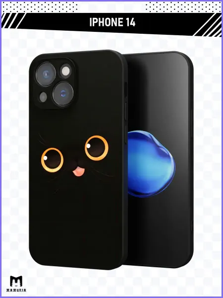 Mamunia Чехол на iPhone 14 с принтом Котик