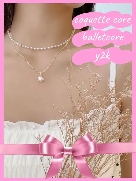 Camellia beauty Цепочка на шею жемчужная с подвеской