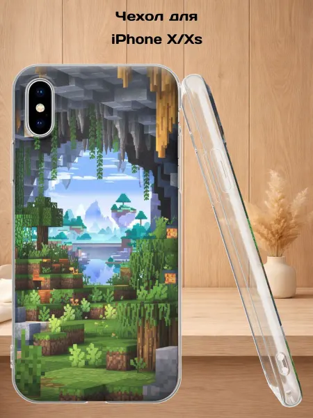Case Style Чехол на iPhone X и XS с принтом Minecraft