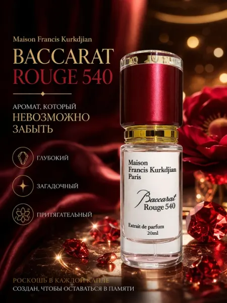 Baccarat Rouge 540 духи унисекс — стойкий древесно-амбровый аромат, парфюмерия с шлейфом