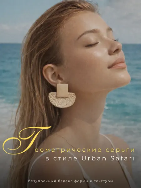 IWI INFINITY Серьги пляжные плетеные