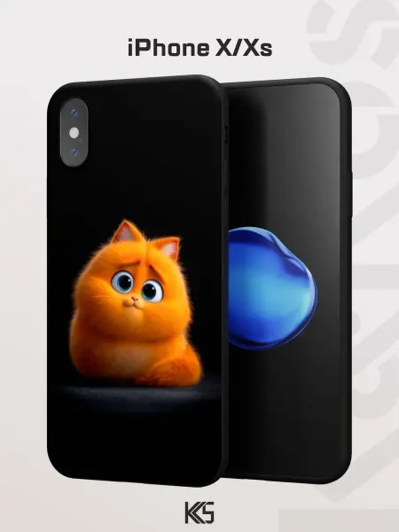 Варибрус Чехол на iPhone X и XS с принтом Рыжий котенок