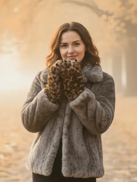 Меховые варежки-лапки