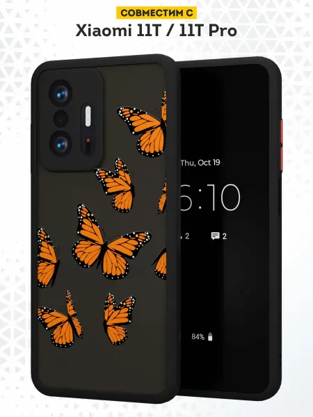DesignOnCase Чехол бампер на Xiaomi Mi 11t с принтом Бабочки