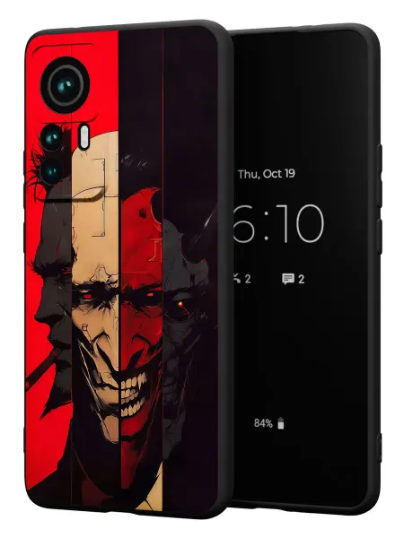 PBl store Чехол на Xiaomi 12T 12T Pro с принтом Двуликий
