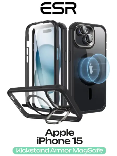 ESR Чехол iPhone 15 Armor Tough Kickstand HaloLock MagSafe