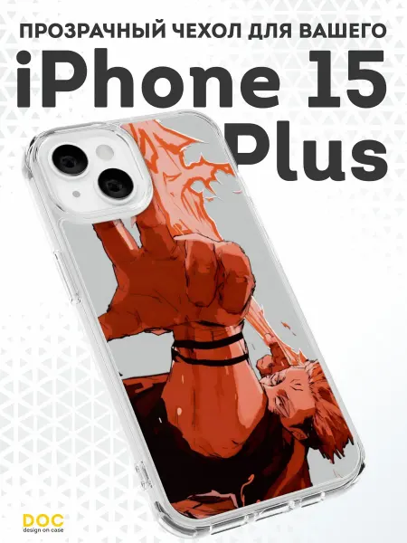 DesignOnCase Чехол-бампер на iPhone 15 Plus с принтом Аниме