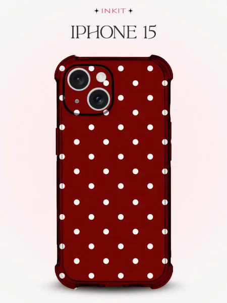 INKIT Чехол на iPhone 15 в горошек