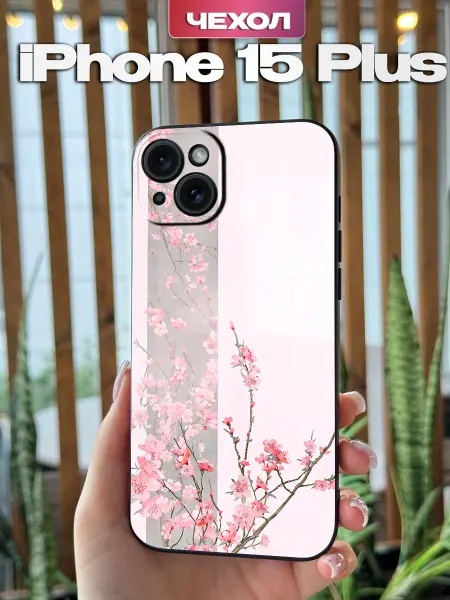 PBl store Чехол на Iphone 15 Plus с милым принтом Сакура